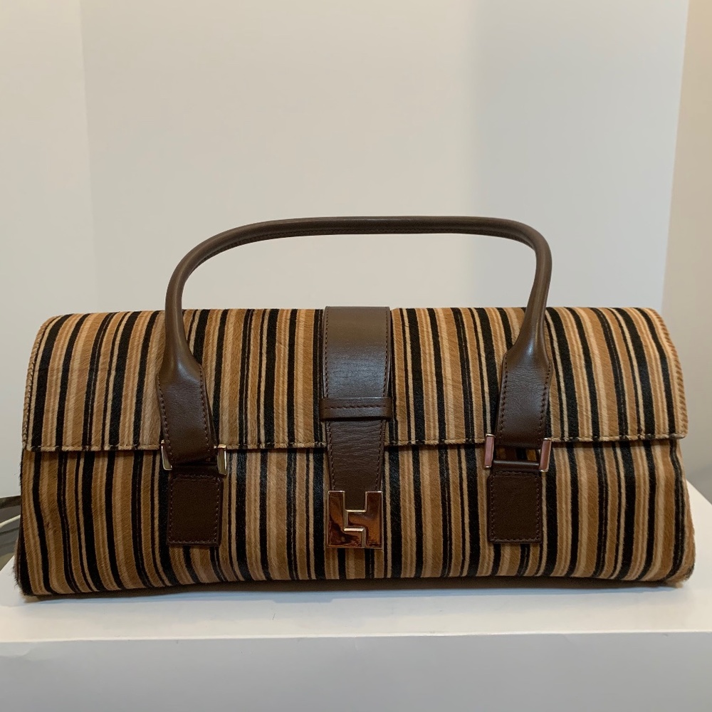 Lambertson Truex Italian Leather & Pony Hair Bag